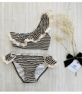 BIKINI NEGRO-CRUDO UN ASA 9506 LA MARTINICA