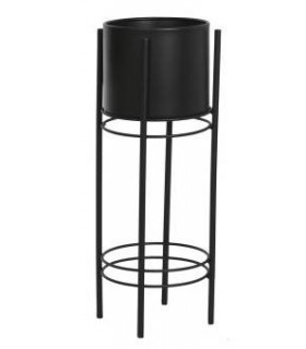 MACETERO/PEDESTAL NEGRO Ø17*50H CM MC-205973