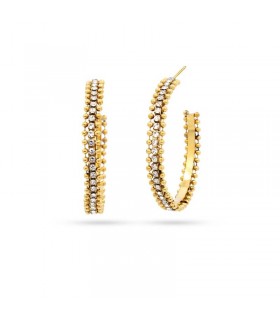PENDIENTES ACERO Y CIRCONITAS Sparkling Hoops CPE991