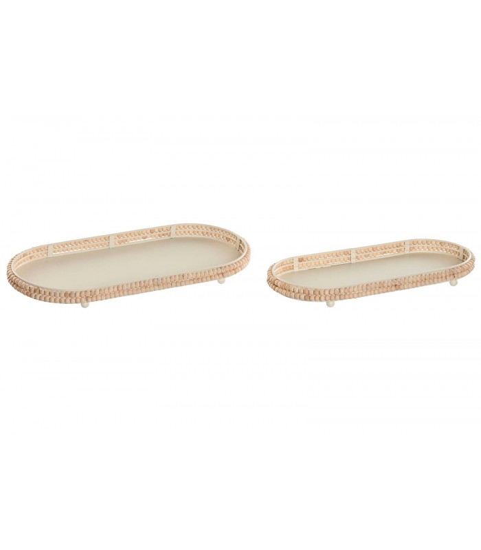 BANDEJA MADERA/METAL 36*16*3CM LD-220111