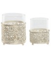 PORTAVELAS CRISTAL/METAL Ø9*11H CM LD-220117