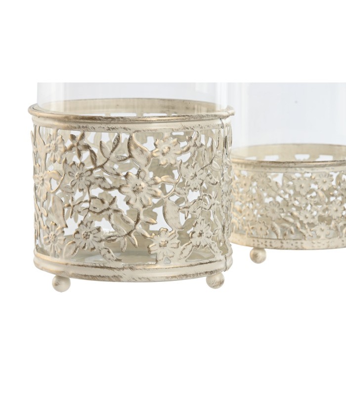 PORTAVELAS CRISTAL/METAL Ø11*13H CM LD-220117