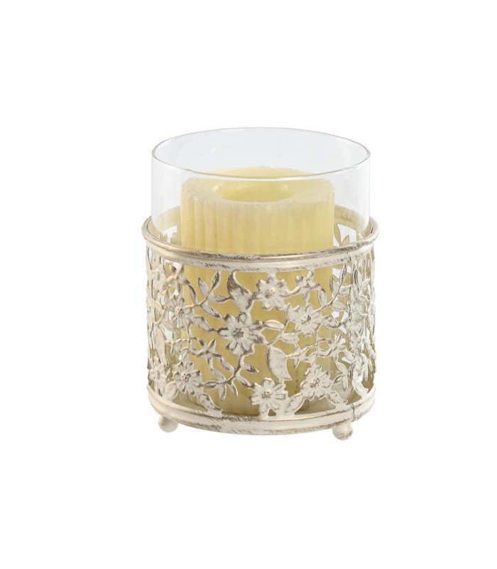 PORTAVELAS CRISTAL/METAL Ø9*11H CM LD-220117