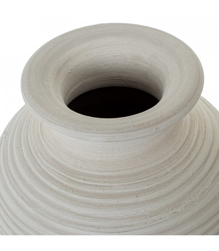 Jarron Ceramica Ondulado Blanco Mate Ø30x70cm 61588