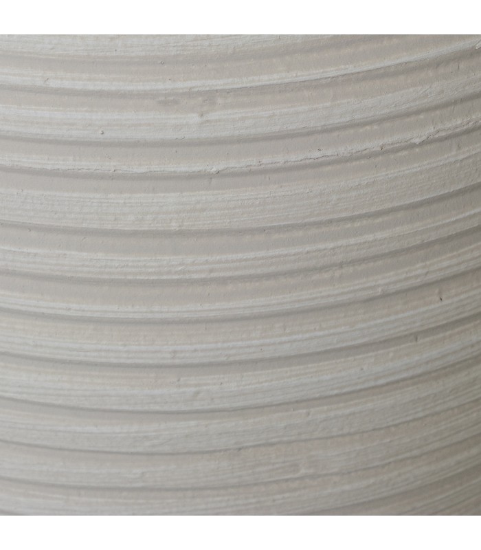 Jarron Ceramica Ondulado Blanco Mate Ø30x70cm 61588