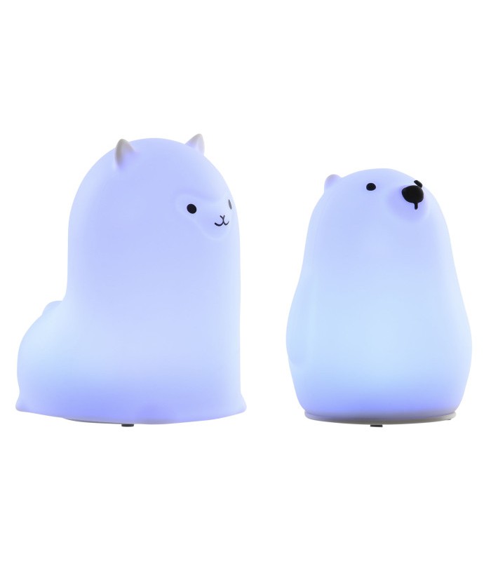 QUITAMIEDOS LUMINOSO SILICONA 7*9*11CM LLAMA DH-220217