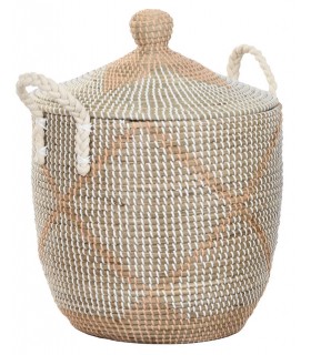 CESTA SEAGRASS ALGODON 41*57CM DC-221156
