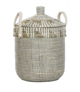 CESTA SEAGRASS ALGODON 43*41CM DC-221161
