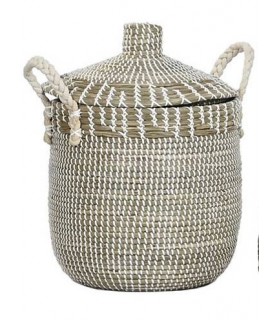 CESTA SEAGRASS ALGODON 36*36CM DC-221161