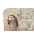 CESTA SEAGRASS CUERO 36*46CM DC-221158