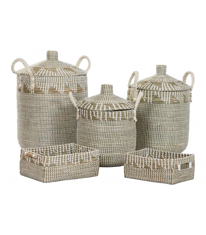 CESTA SEAGRASS ALGODON 38*26CM DC-221161