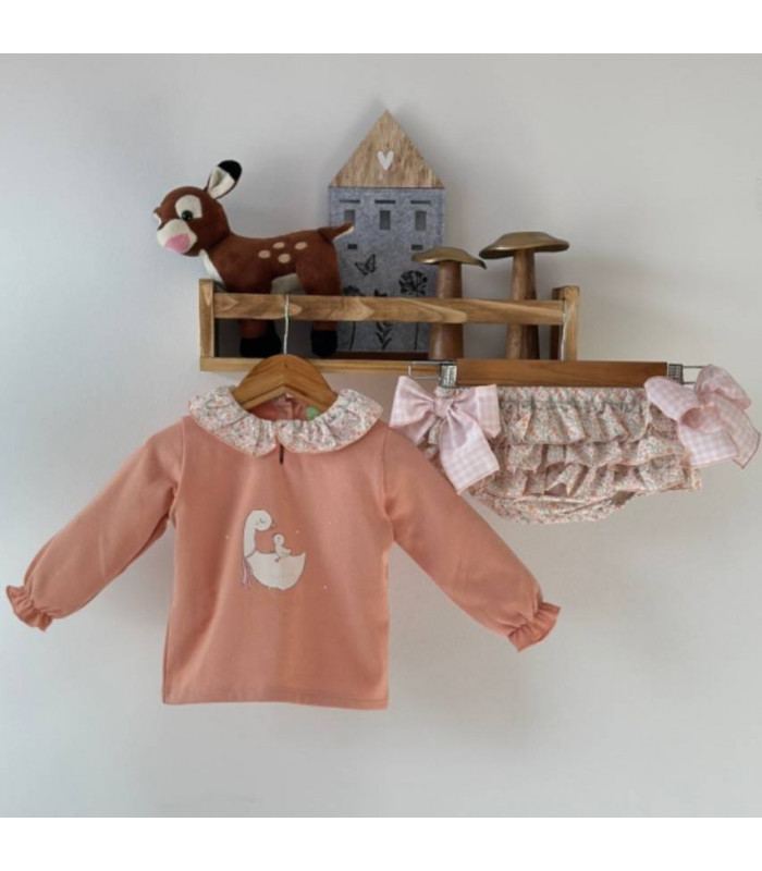 SUDADERA+BRAGUITA LIBERTY SALMON PIO PIO IP370