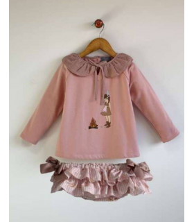 SUDADERA+BRAGUITA INDIA MON PETIT BONBON IM241