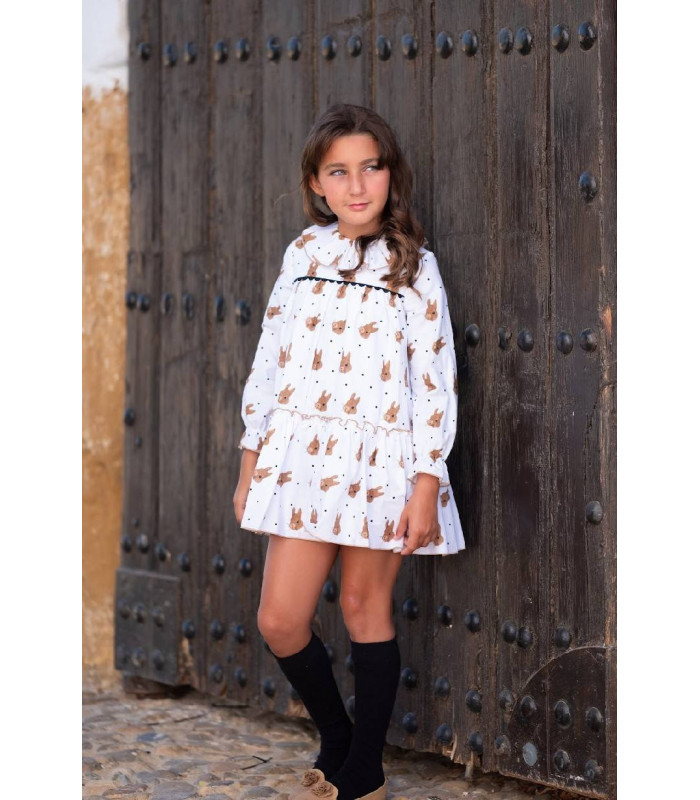 VESTIDO CONEJOS MON PETIT BONBON IM085