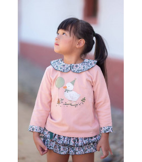 SUDADERA+BRAGUITA LIBERTY VERDE MON PETIT BONBON IM194/6