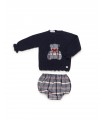 CONJUNTO BRAGA OSO BORDADO 25594