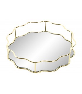 BANDEJA METAL/ESPEJO 25*25*5CM BD-221465