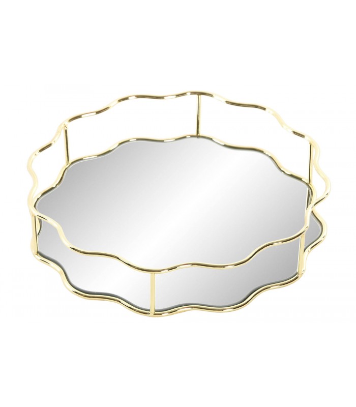 BANDEJA METAL/ESPEJO 25*25*5CM BD-221465