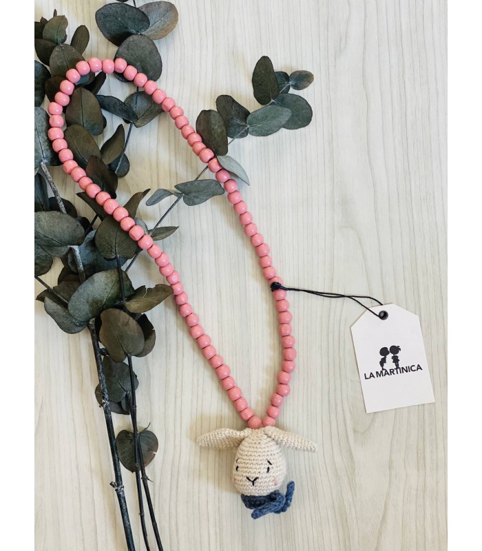 COLLAR CONEJITO CON BUFANDA MI PETIT MON LA MARTINICA 10156