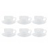 SET/6 TAZA C/PLATO CRISTAL 240ML PC-221120