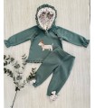 SUDADERA+PANTALON PETIT  FLOWER LA MARTINICA 9887