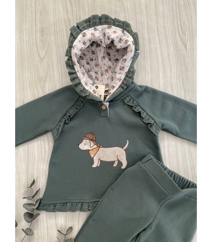 SUDADERA+PANTALON PETIT  FLOWER LA MARTINICA 9887
