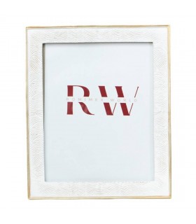 PORTAFOTO RESINA BLANCO/ORO 10-40