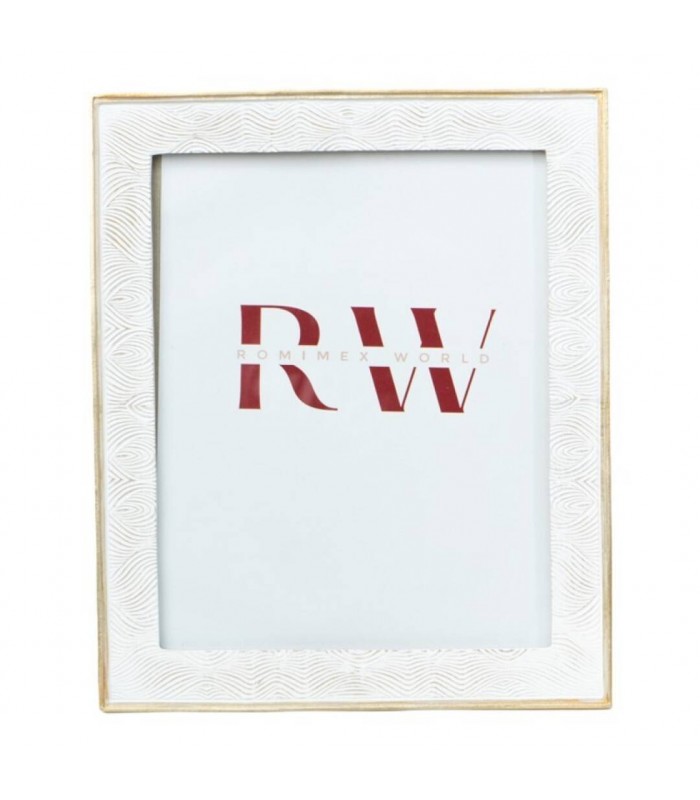 PORTAFOTO RESINA BLANCO/ORO 10-40