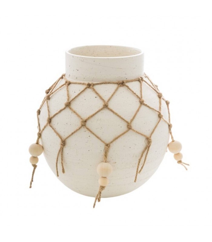JARRON CERAMICA/CUERDAS Ø23*26CM 2-127