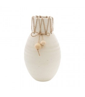 JARRON CERAMICA/CUERDAS Ø18*32CM 2-133