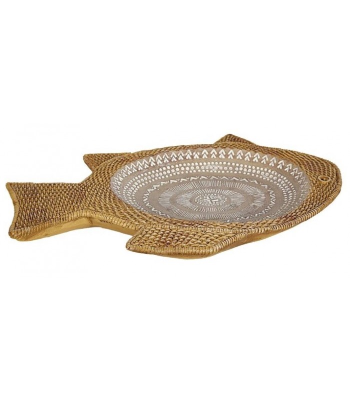 CENTRO PEZ RESINA RATTAN  37.5*23*4CM 10-2207