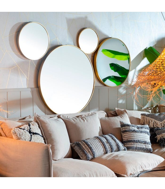 ESPEJO REDONDO ORO 80* 106743