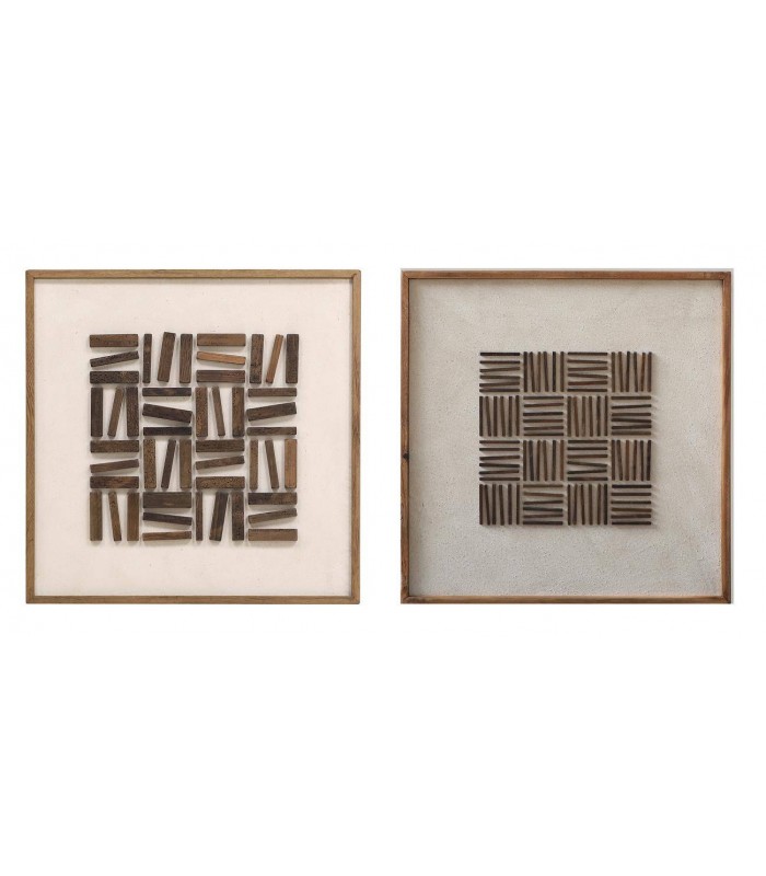 SET/2 CUADRO MADERA PINO RECICLADA 64*4*62CM CU-221814