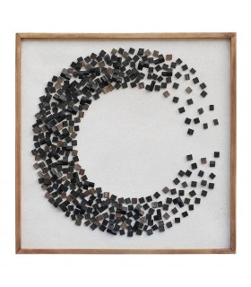 CUADRO MADERA PINO RECICLADA 82.5*4*82.5CM CU-221817