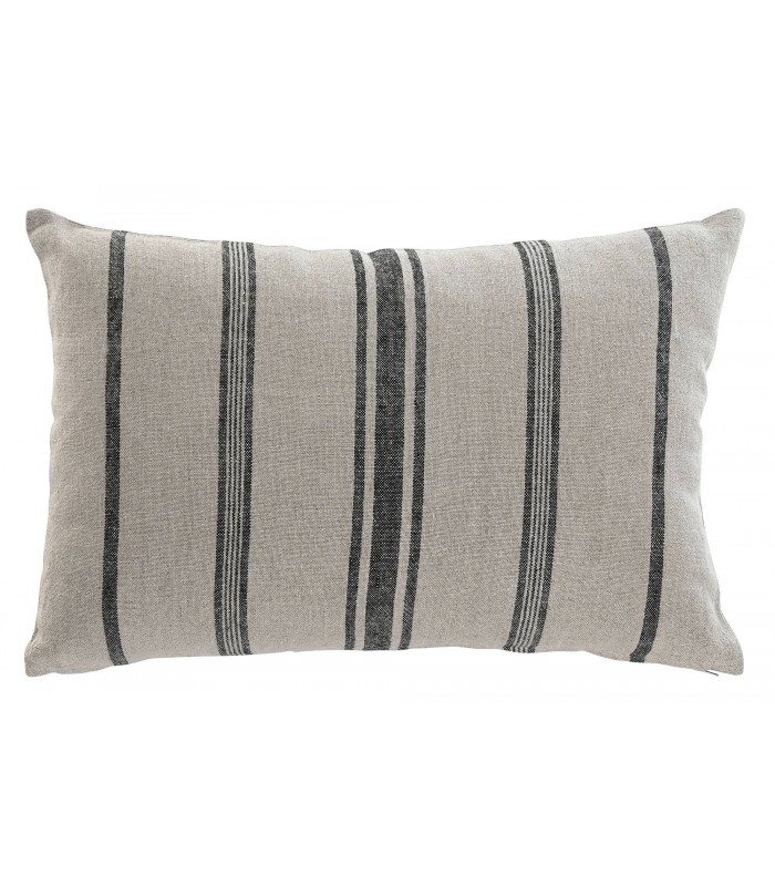 COJIN LINO 60*40CM RALLADO BEIG TX-219599