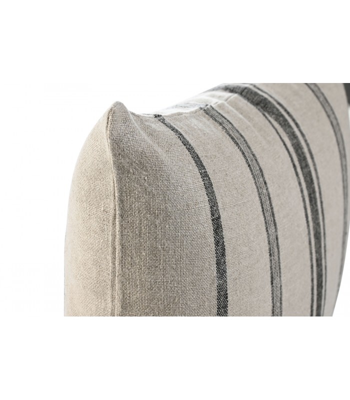 COJIN LINO 60*40CM RALLADO BEIG TX-219599