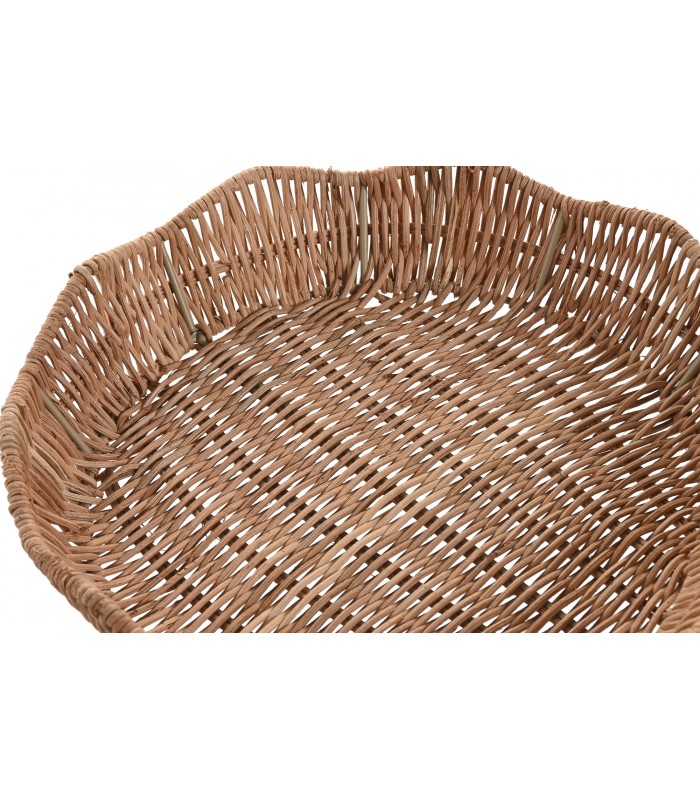 BANDEJA RATAN/METAL Ø30*6.5h Cm BD-222993