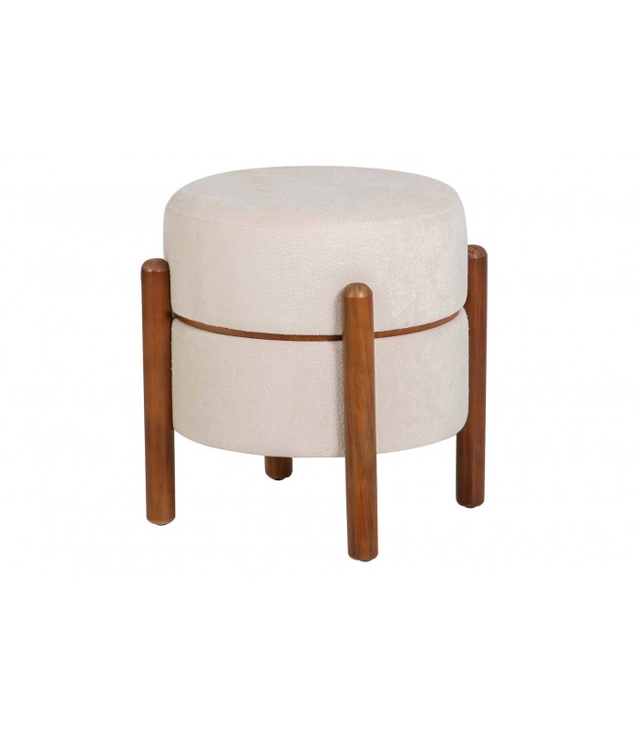 PUFF MADERA BOUCLE 40*40*45CM 367136