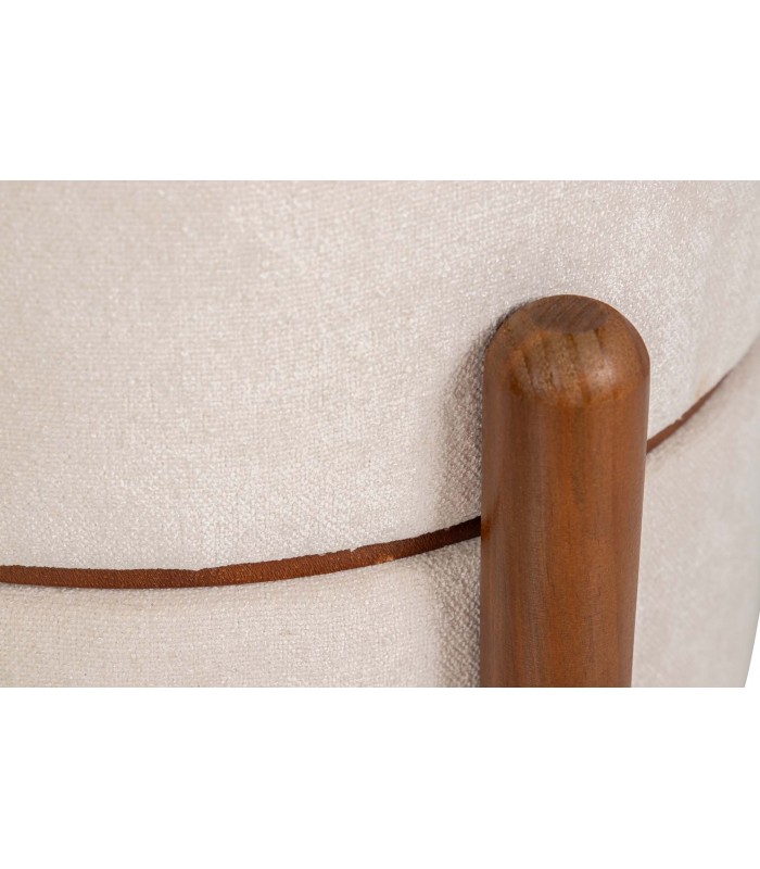 PUFF MADERA BOUCLE 40*40*45CM 367136