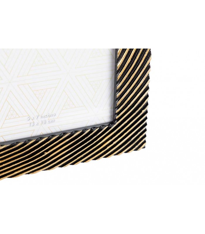 Portafotos Resina Negro/Dorado 770526/7/8