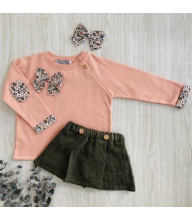 SUDADERA+FALDA PANTALON LIBERTY MON PETIT BONBON IM202/3