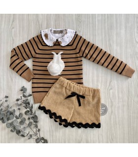 CAMISA+SHORT+JERSEY CONEJO MON PETIT BONBON 