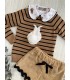 CAMISA+SHORT+JERSEY CONEJO MON PETIT BONBON