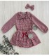 LAZO/PINZA VICHY GUINDA MON PETIT BONBON IM23275