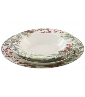 VAJILLA PORCELANA 18PC. ACEBO NV-220899