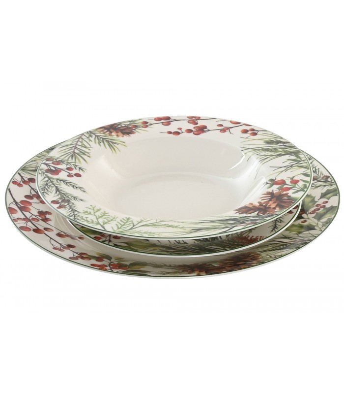 VAJILLA PORCELANA 18PC. ACEBO NV-220899