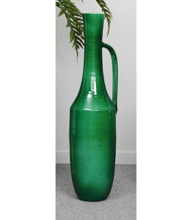 Jarrón Asa Verde Vidriado 90Cm 639-190