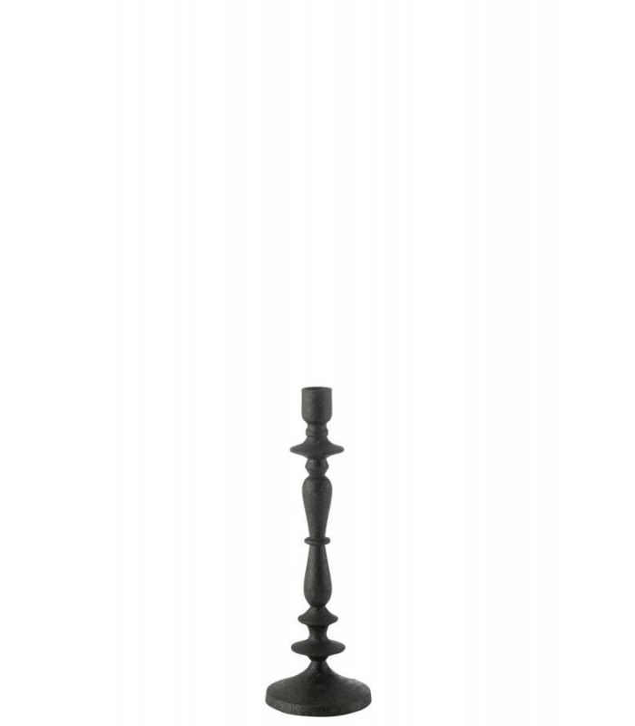 Set/2 Portavelas Metal Negro 10*30 Cm 46083