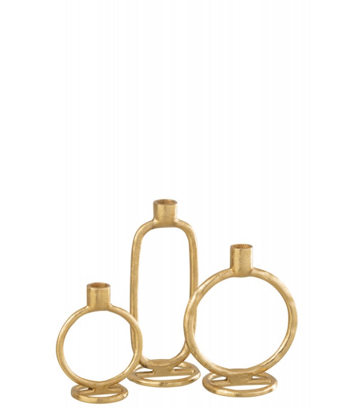 Portavelas Aluminio 10*10*24Cm 36257