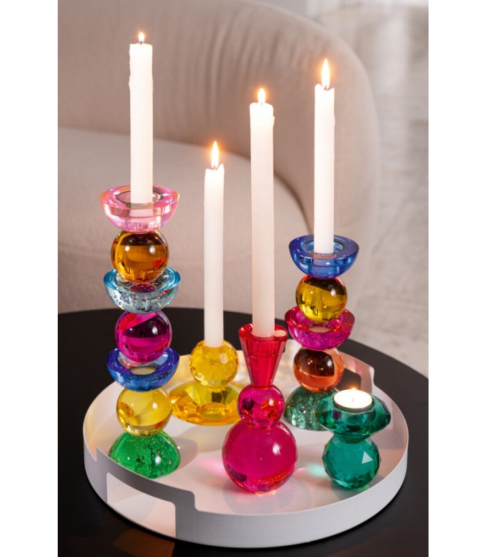 Candelabro Vidrio 8*21.5 Cm 58113